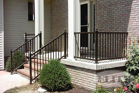 Elite aluminum railing porch